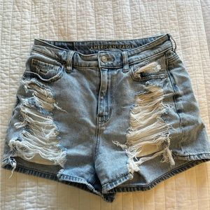 American Eagle Distressed Jean Mom Shorts, Size 0